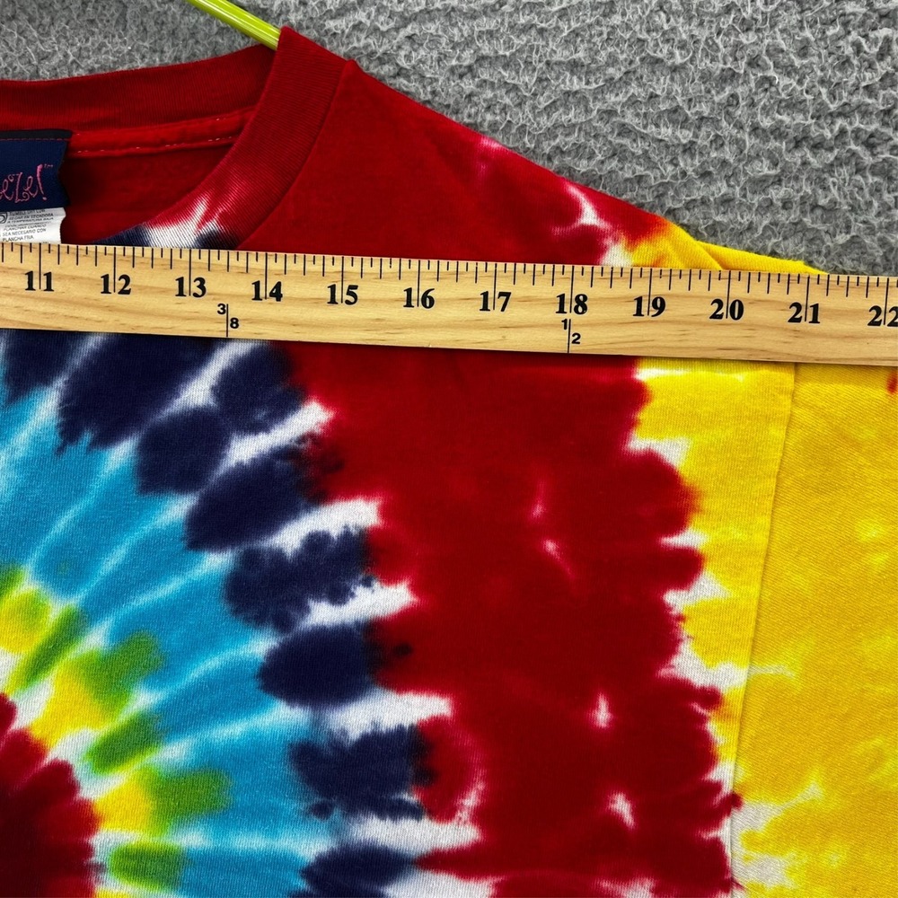 FREEZE Brand Tie Dye T-Shirt Adult Large Multi-Color Spiral Swirl Boho Grunge - Picture 3 of 13